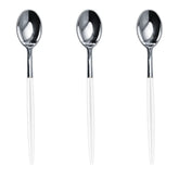 Trendables Spoons White/Silver | 40 Count